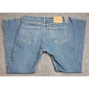 Levis 511 Jeans Mens 33x30 Blue Denim Boho Streetwear Grunge Festival Americana